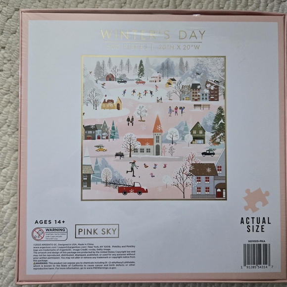 💠NIB💠 Winters Day Pink Sky Puzzle - Picture 4 of 4